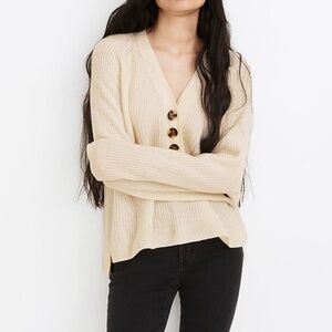Madewell v-neck ribbed lyle henley merino sweater XXS